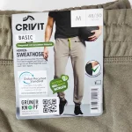 شلوار اسلش جاگر اورجینال مردانه کریویت CRIVIT طوسی کرم