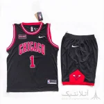 ست بسکتبالی اورجینال شیکاگو بولز Chicago Bulls مشکی قرمز تایلندی