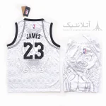 ست بسکتبالی اورجینال لیکرز Lakers سفید تایلندی طرح جدید