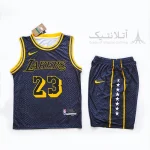 ست بسکتبالی اورجینال لیکرز Lakers طلایی مشکی تایلندی