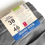 شلوار مردانه جین لیورجی Livergy آلمان طوسی کمر و دمپا کش