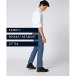 شلوار مردانه جین اورجینال رنگلر Wrangler Texas 821 Authentic Straight آبی
