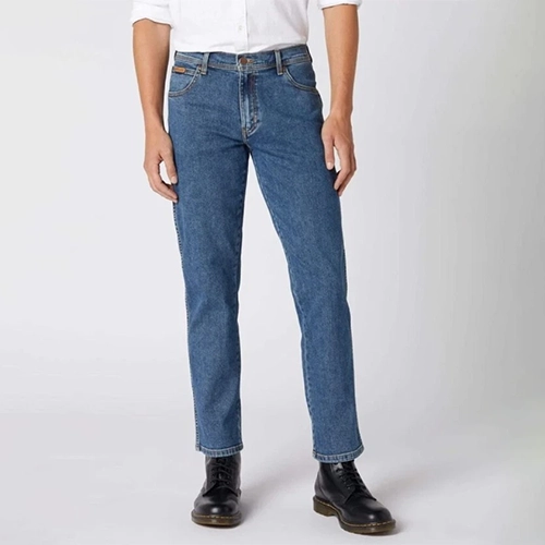 شلوار مردانه جین اورجینال رنگلر Wrangler Texas 821 Authentic Straight آبی
