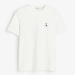 تیشرت اورجینال وارداتی H&M اچ اند ام COOLMAX® Regular Fit T-shirt سفید فرانسه France