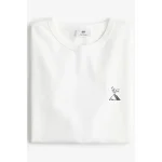 تیشرت اورجینال وارداتی H&M اچ اند ام COOLMAX® Regular Fit T-shirt سفید فرانسه France