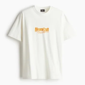 تیشرت اورجینال وارداتی H&M اچ اند ام طرح Bloom Craft