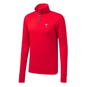 سوییشرت ورزشی مردانه نیم زیپ برند کرویت CRIVIT آلمان مشکی نارنجی