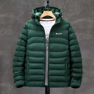 کاپشن پر کلمبیا Columbia وارداتی ضدآب کلاه جداشونده سبز