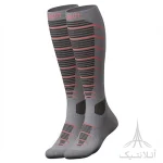 جوراب اسکی ساقدار اسپرت کرویت Crivit آلمان Ultra Warm طوسی صورتی