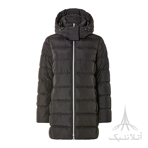 کاپشن بلند زنانه اسمارا Esmara اورجینال وارداتی مشکی کلاه دار