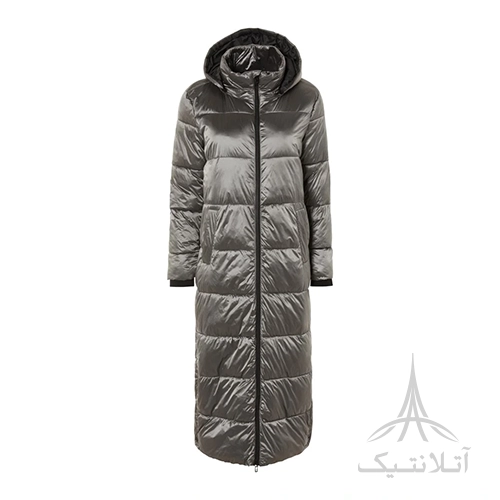 کاپشن بلند زنانه اسمارا Esmara اورجینال وارداتی نقره ای کلاه دار