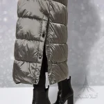 کاپشن بلند زنانه اسمارا Esmara اورجینال وارداتی نقره ای کلاه دار