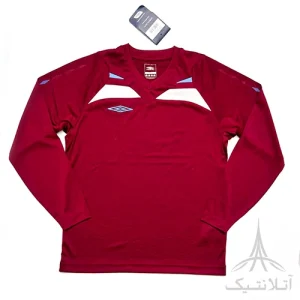 بلوز آستین دار ورزشی پسرانه فوتبالی برند آمبرو Umbro اورجینال وارداتی زرشکی