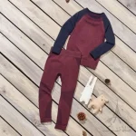 ست بیس لایر سیملس دخترانه برند لوپیلو Lupilu آلمان اورجینال وارداتی زرشکی